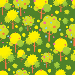 Tree object icons seamless pattern vector