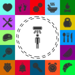 motion sensor icon simple element vector image