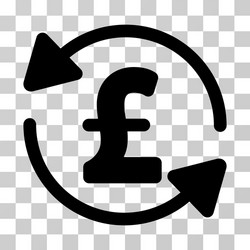 Refresh pound balance rounded icon Royalty Free Vector Image