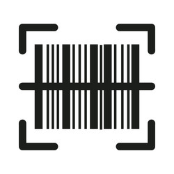 bar code scanner icon mark in filled style vector image