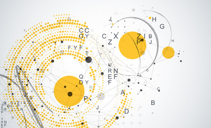 halftone science background with connecting dots vector image