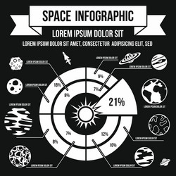 Space infographic simple style vector