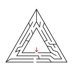 Triangular labyrinth with an input and exit vector