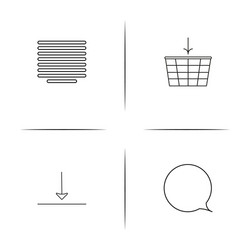 Web and text simple linear icon setsimple outline vector