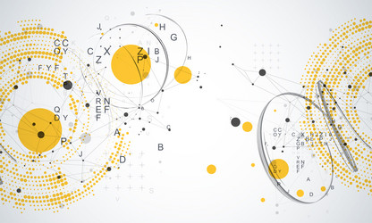 halftone science background with connecting dots vector image