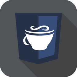 JavaScript Shield Icon - Code Protection vector image