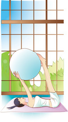 Pilates Woman Relaxation vector image