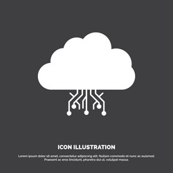 Cloud Computing Data Network Icon vector image