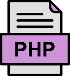 php file document icon vector