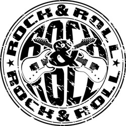 Rock n Roll RNR Stamp Vector Image