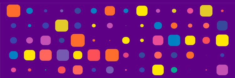 violet simple backdrop with colorful square vector image