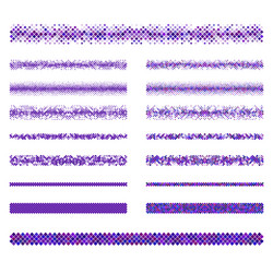 Design elements - pixel text divider line set vector