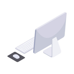 Modern Computer Isometric View vector image
