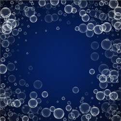 Random soap bubbles abstract background blowing b vector