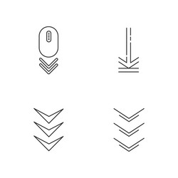 scrolling down and uploading indicators pixel vector image