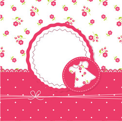 Baby girl shower with dress vector