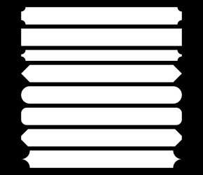banner button bar shapes with blank empty space vector image