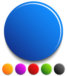 Empty circle buttons badges colorful design vector