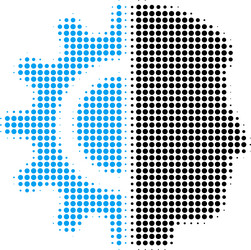 android robotics halftone icon vector image