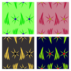 assembly of patterns in flower style vector image