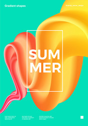 Fluid Gradient Abstract Shapes vector image