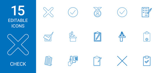 15 check icons vector