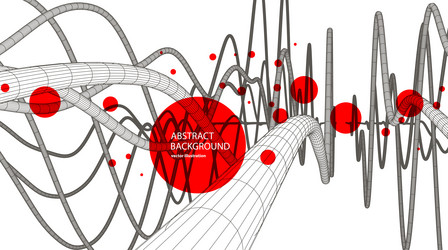 abstract background with a wireframe dynamic vector image