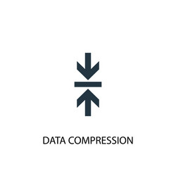 data compression icon simple element vector image