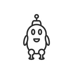 robot icon thin line from artificial vector image