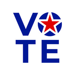 usa vote text of presidential election day vector