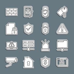 set line secure your site with https ssl ftp vector image