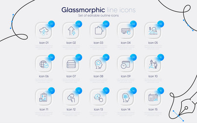 set of computer keyboard thunderstorm weather vector image