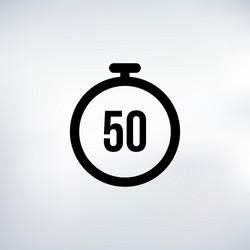 50 seconds countdown timer icon set time interval vector image