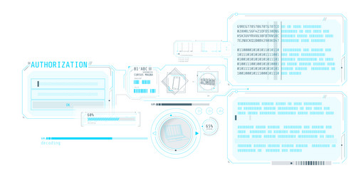 data decryption program interface vector image
