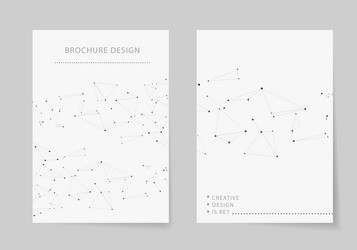 network design connect dots and lines vector image