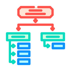 search algorithm color icon vector image