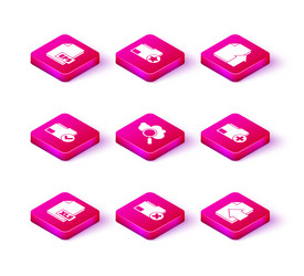 set xls file document delete folder vector image