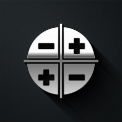 silver xyz coordinate system icon isolated vector image