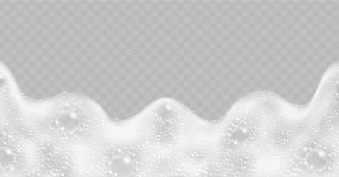 soap foam with bubbles top view isolated vector image
