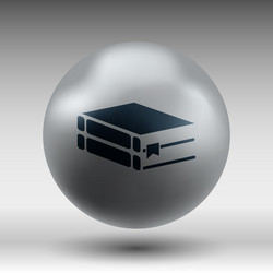 web button flat design with shadow vector image