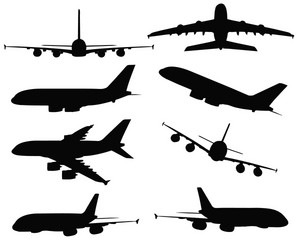 A380 Airplane Silhouette vector