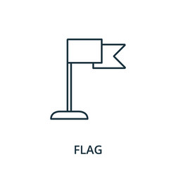 flag icon line style element from navigation vector image