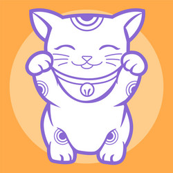 lucky cat maneki neko japan 06 vector