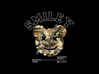 smiley design t-shirt streetwear clothing Vector Image