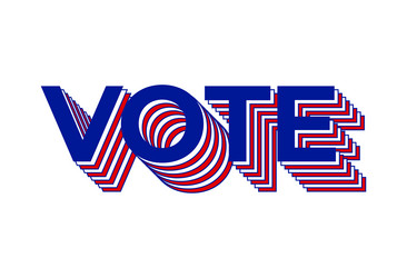 usa vote text of presidential election day vector