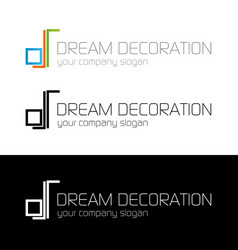 Dream decoration logo template vector