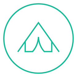 tent line icon vector