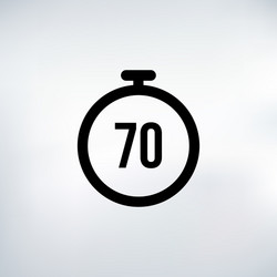 70 seconds countdown timer icon set time interval vector