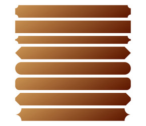 banner button bar shapes with blank empty space vector image