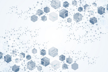 Science network pattern connecting lines and dots vector